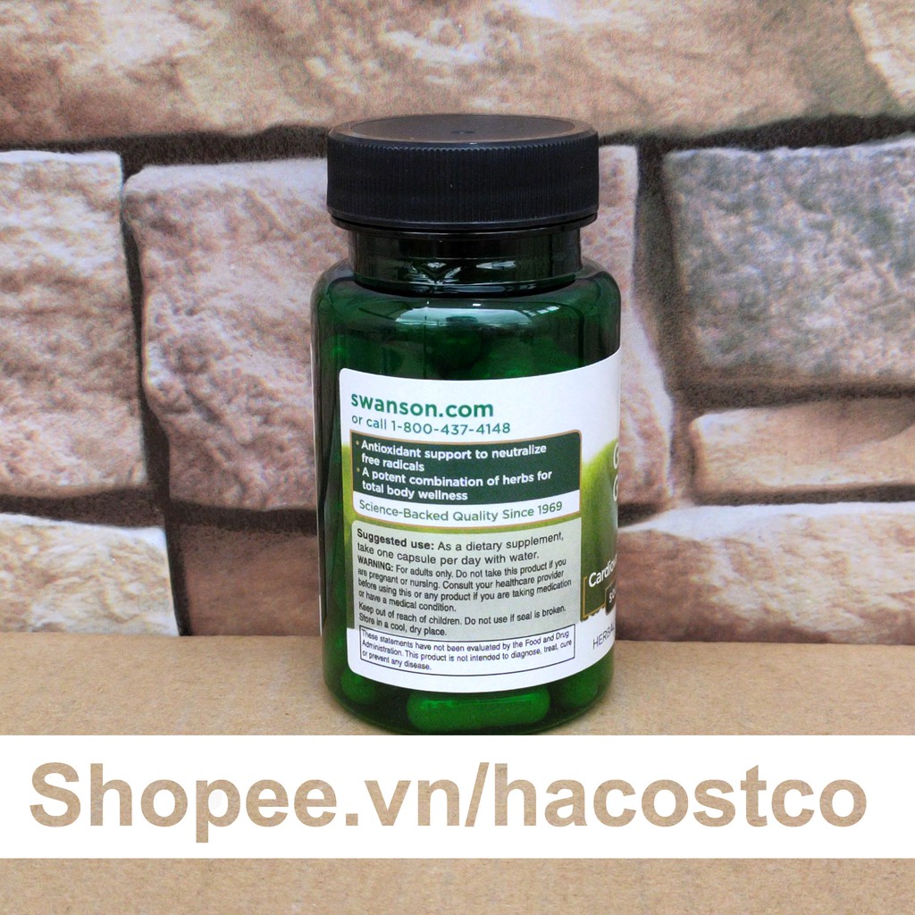 Viên uống Swanson Grape Seed , Green Tea & Pine Bark Complex 60 viên của Mỹ