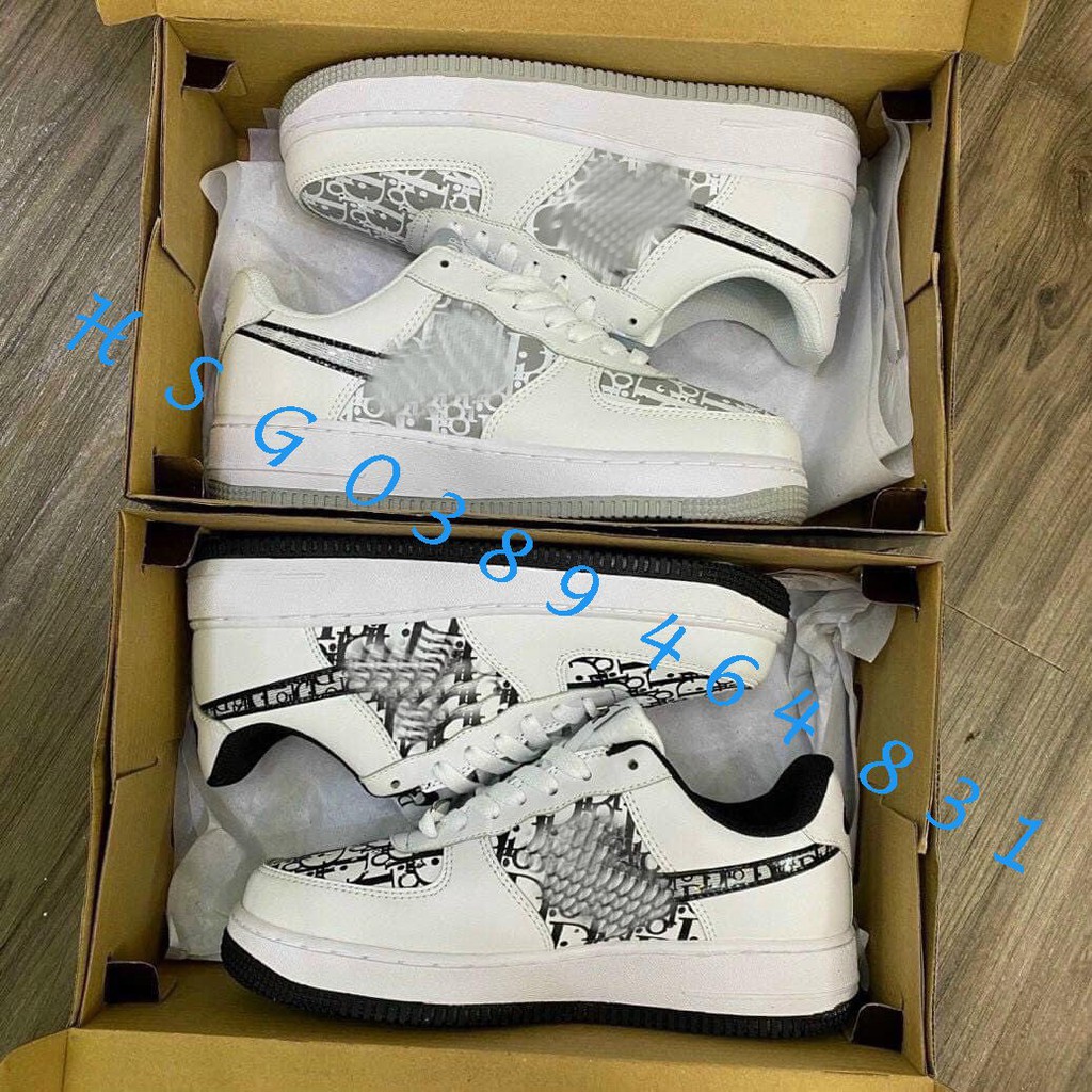 Giày Thể Thao Sneakers A.F , giày thể thao 𝐍 ONE Xám Họa Tiết siêu hot