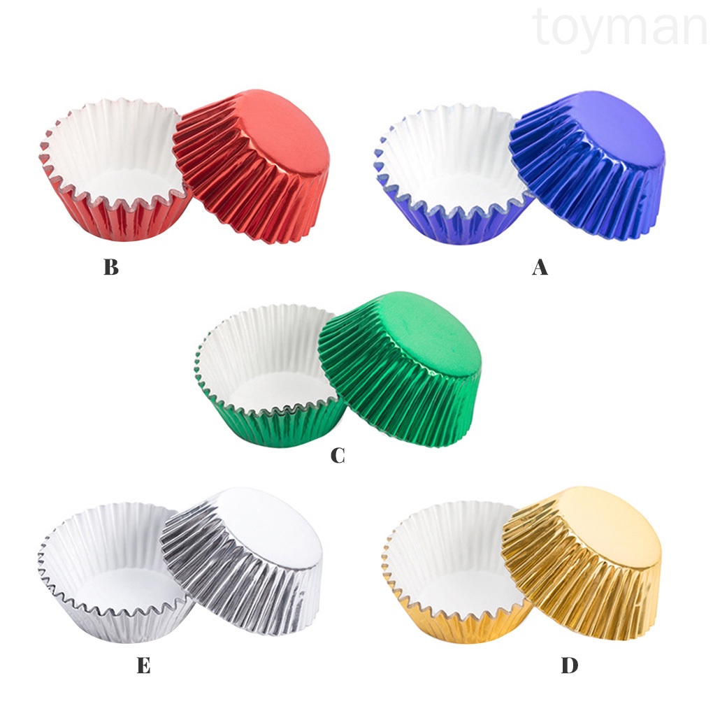 Set 100 khuôn giấy mini làm bánh cupcake chống dính DIY