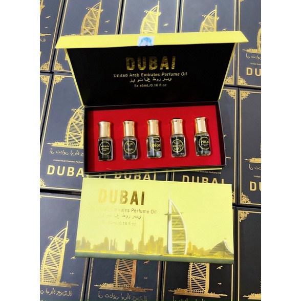 (giá sỉ) SET 5 CHAI TINH DẦU NƯỚC HOA DUBAI