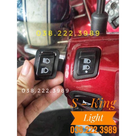 Công Tắc TẮT ĐÈN Xe Máy, 3 Chế Độ PHA - COS - TẮT ĐÈN Hàng CAO CẤP LOẠI 1