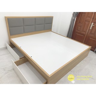 Giường ngủ bọc nệm 2 hộc kéo gỗ MDF CPX-G20