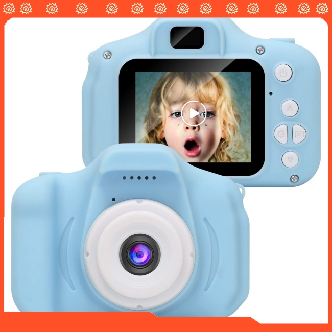 Camera quay video kỹ thuật số mini HD 8MP chống sốc có thể sạc lại cho trẻ em