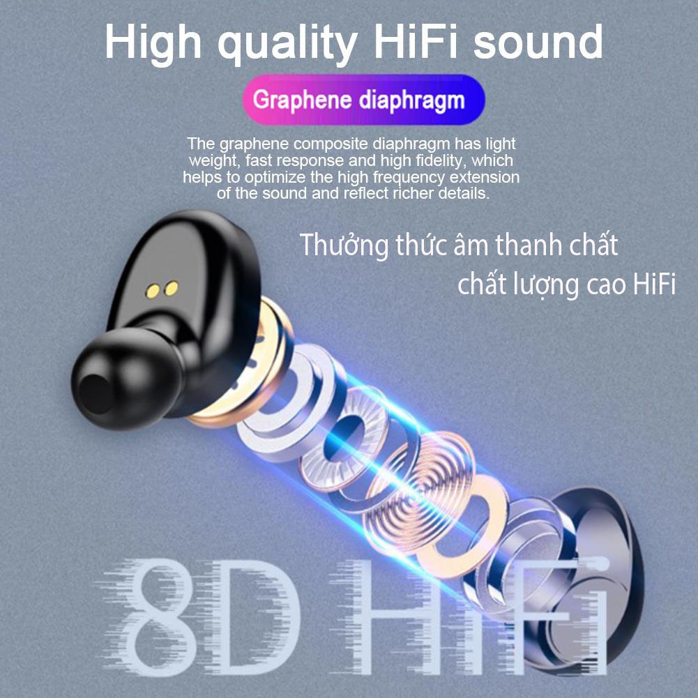 Tai nghe Bluetooth AMOI F9 TWS 5.0 bản QUỐC TẾ không dây cảm ứng chống nước IPX5, chống ồn tách tạp âm kiêm sạc dự phòng | BigBuy360 - bigbuy360.vn