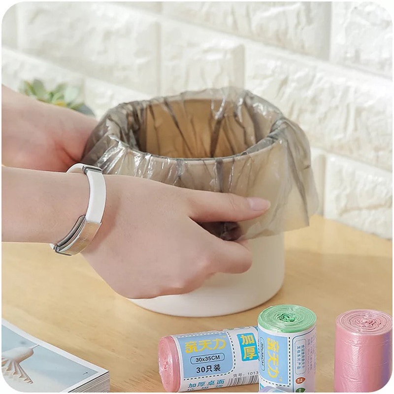 Cuộn 15 / 1 Cuộn Túi Đựng Rác / Túi Nhựa Phẳng Dùng Làm Túi Đựng Rác Vệ Sinh Cho Thú Cưng