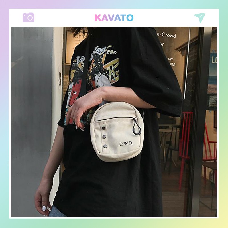 Túi vải canvas giá rẻ thời trang đeo vai đựng đồ KAVATO TX319