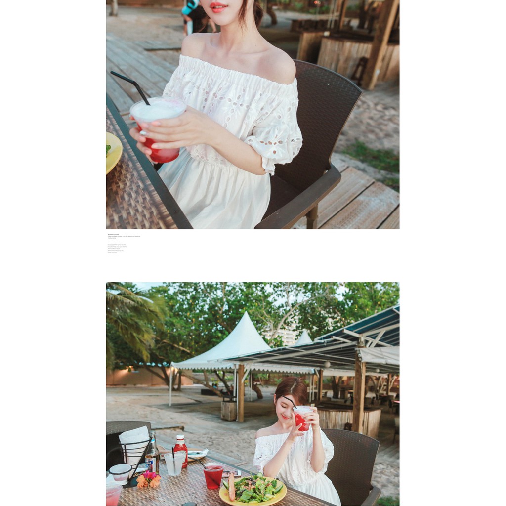 VÁY TRỄ VAI | VÁY BOHEMIAN MAXI | VÁY TRẮNG VINTAGE