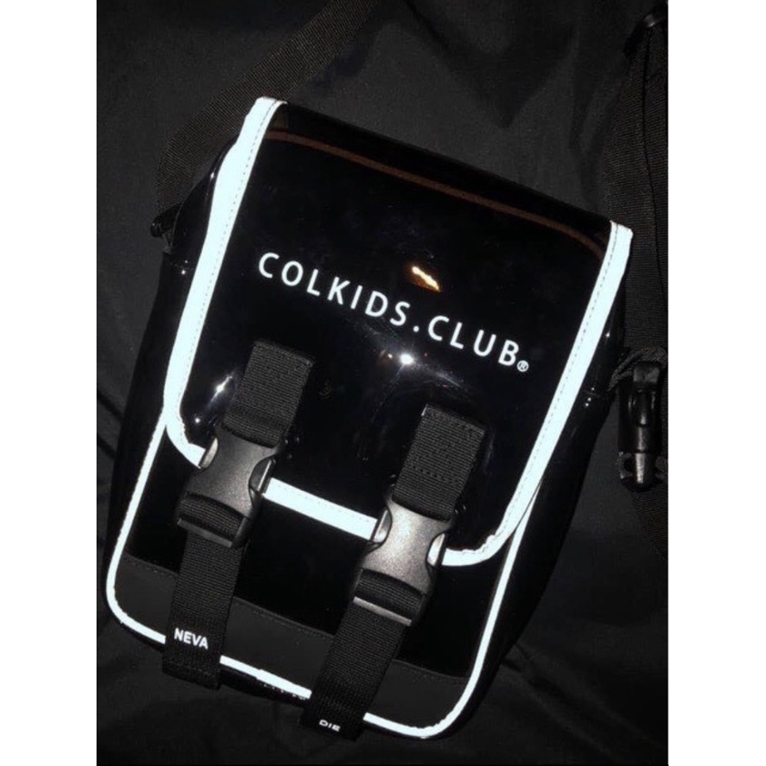 Túi Colkids Club  FREE SHIP  Phản Quang Mini Bag Trắng Unisex đeo chéo phản quang
