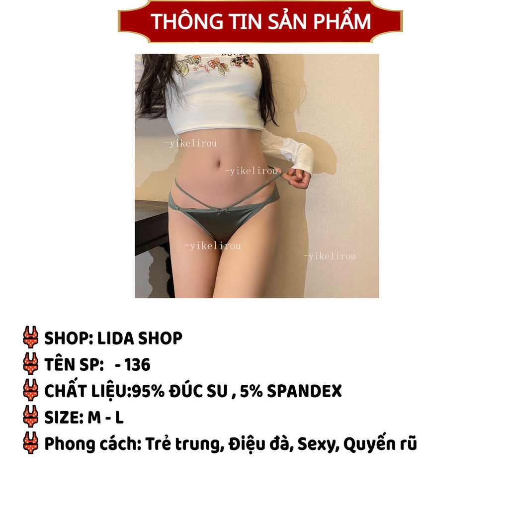Quần Lót Ren Nữ cao cấp thiết kế su lụa phối dây chéo eo thoáng mát dịu dàng sexy MÃ 136