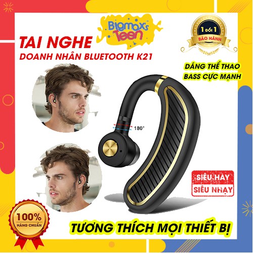 [BẢO HÀNH ĐỔI MỚI] Tai nghe Bluetooth không dây nhét tai K21 khả năng lọc tiếng ồn, siêu nhạy, tương thích mọi thiết bị