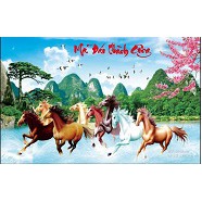 TRANH ĐÍNH ĐÁ  MÃ ĐÁO THÀNH CÔNG DF025 (213X75)