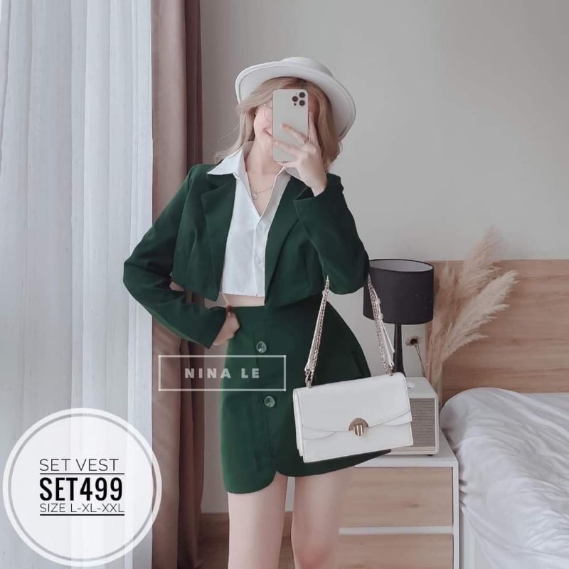 SET VEST 3 MÓN XANH SANG CHẢNH BIGSIZE