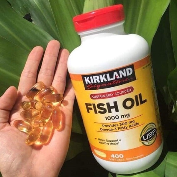 Viên Uống Dầu Cá Fish Oil 1000mg Kirkland Signature 400 Viên của Mỹ