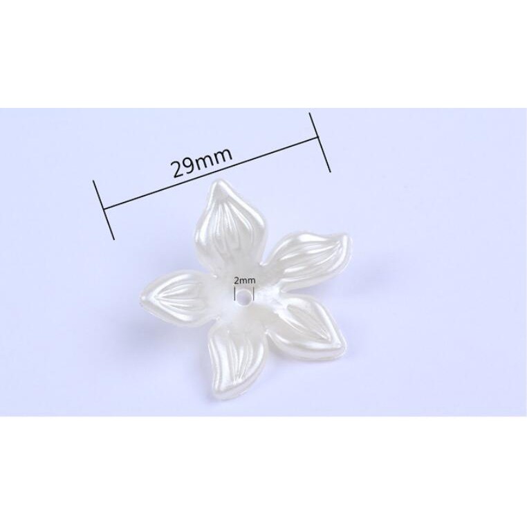Set 50 Hạt Xỏ Lỗ 29mm Hình Hoa Làm Trang Sức Thời Trang