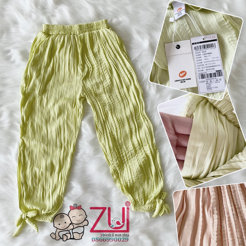 Quần dài alibaba xếp ly cho bé gái