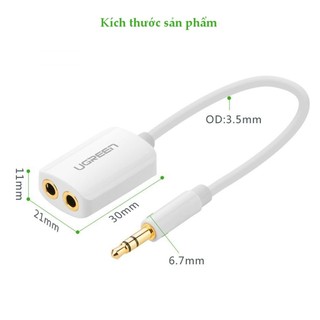 [FREESHIP 99K]_Cáp Audio 3.5mm 1 ra 2 UGREEN 10738 CAO CẤP