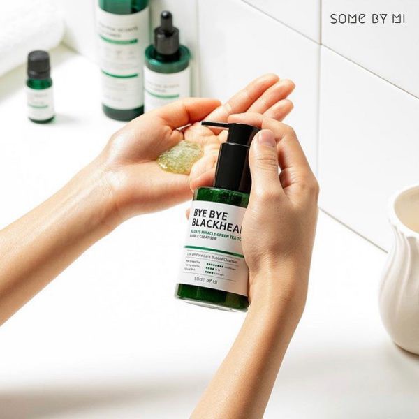 Some Bye Bye Bye Blackhead 30 Days Miracle Green Tea Foaming Cleanser 120g Làm sạch sâu Loại bỏ mụn đầu đen