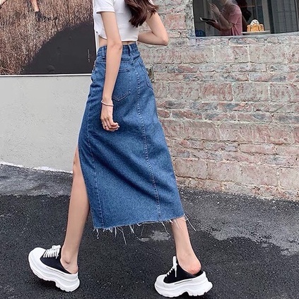Chân Váy Dài Xẻ Sười Mẫu Mới Nhất Phong Cách Đơn Giản A3