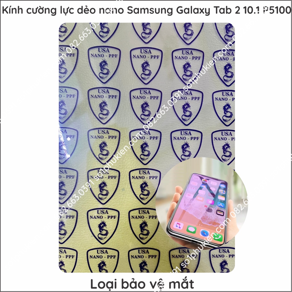 Dán cường lực Samsung Galaxy Tab 2 10.1 P5100 dẻo nano