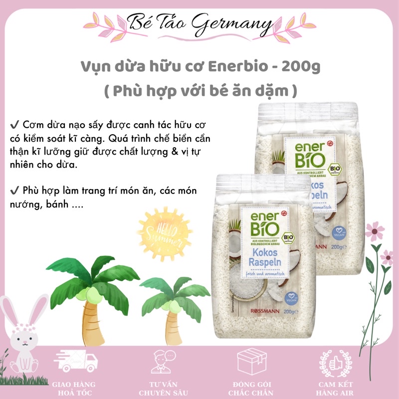 Vụn dừa hữu cơ EnerBio - 200g