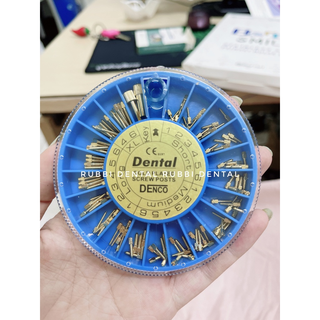 Chốt kim loại tạo cùi răng dùng trong nha khoa