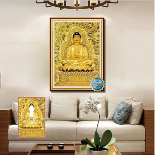 Tranh đính đá Phật thích ca kt 60-90cm