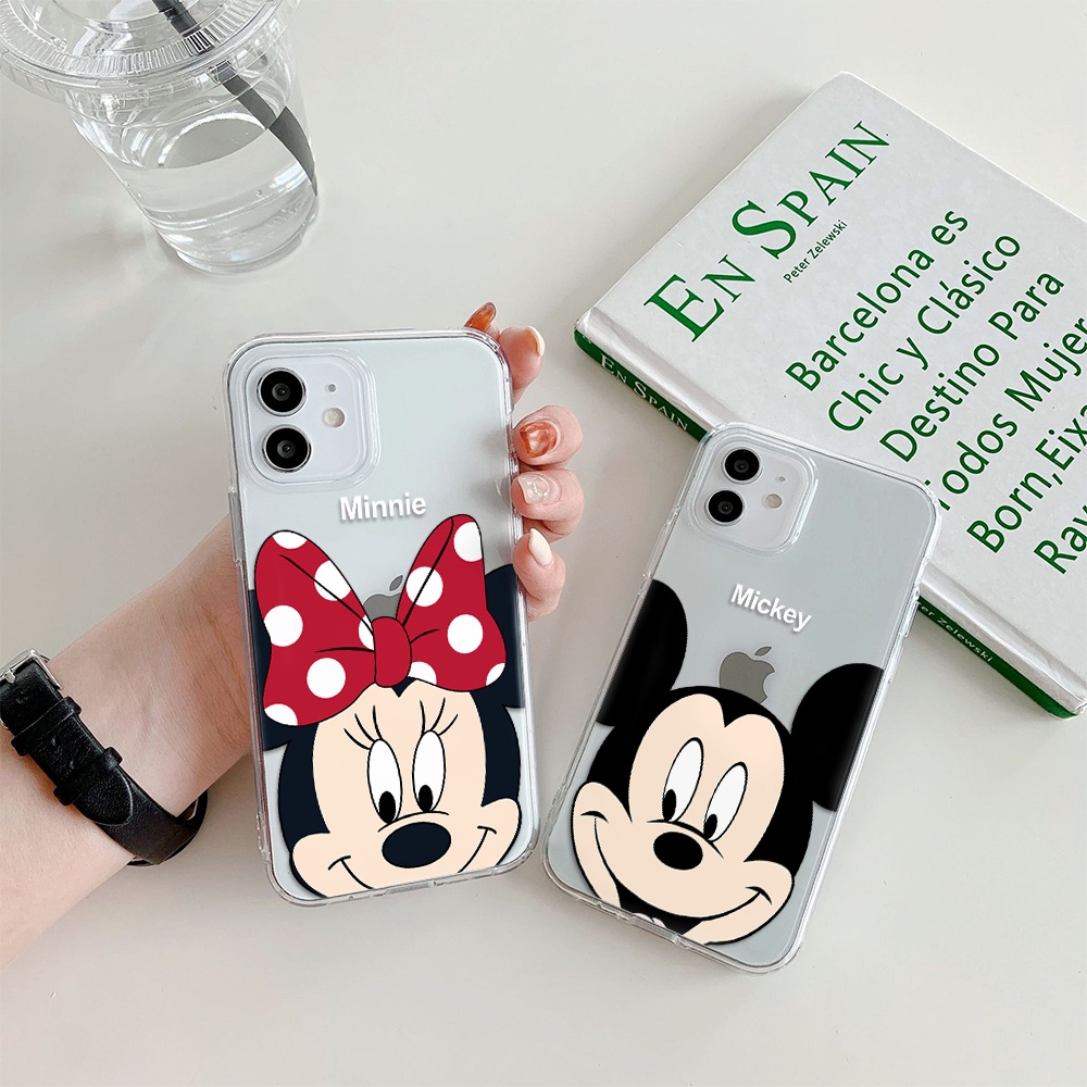 Ốp Điện Thoại Tpu Mềm Chống Sốc In Hình Mickey / Minnie Disney Cho iPhone 11 12 13 pro max XS X XR XSMax 7 8 6 6s plus 5 4 SE 2020