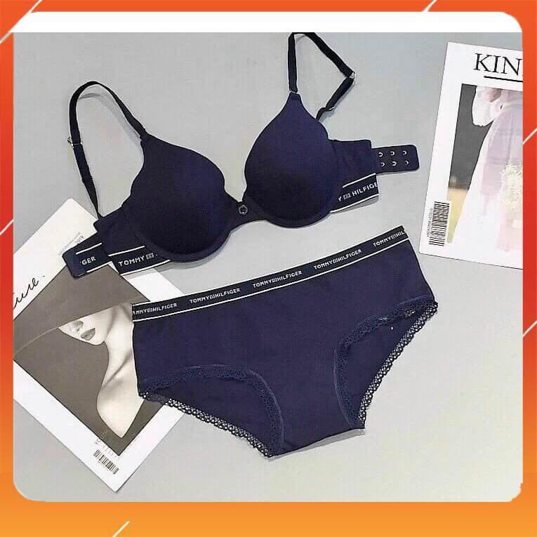 [2 màu] Set bộ đồ lót nữ cotton Tommyyy cao cấp áo có gọng đệm mút mỏng form cực chuẩn B24030