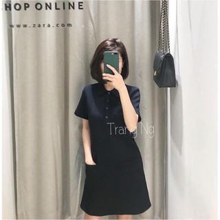 Váy polo cổ đức xanh than hothit