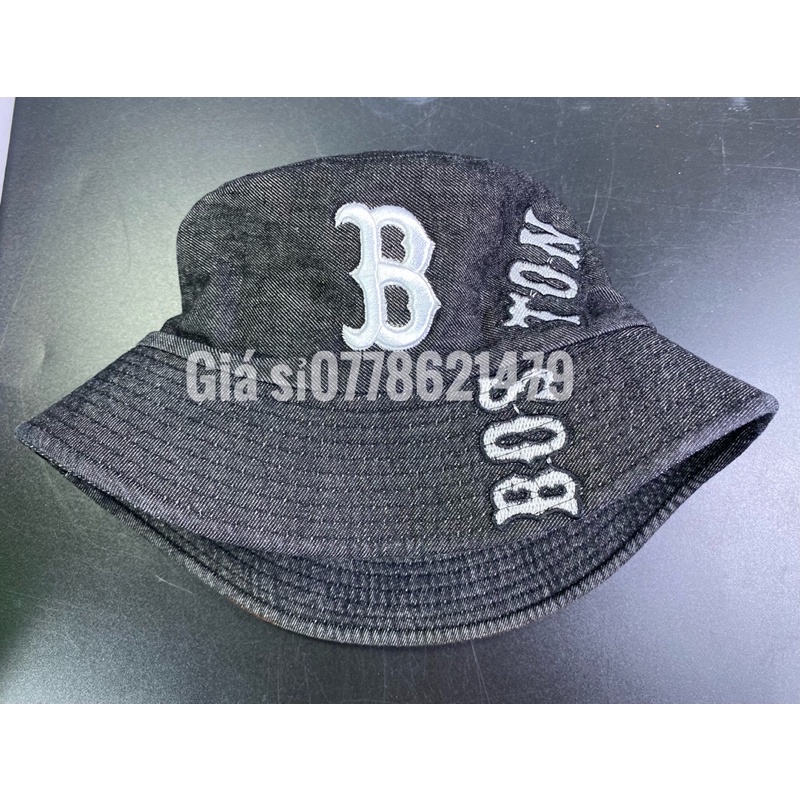 mũ vành 2 lớp rin thêu - nón bucket jean thời trang unisex trẻ