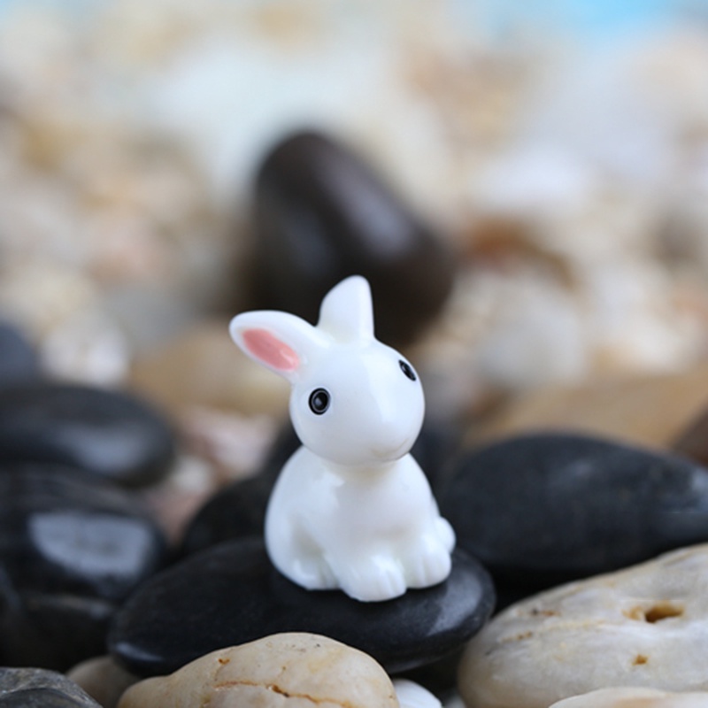 Bộ 2 Chú Thỏ mini Trang Trí Sân Vườn Xinh Xắn