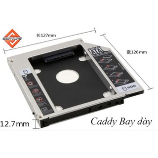 Khay Ổ Cứng Caddy Bay ( mỏng 9.5mm ) - (dày 12.7mm) (Gắn Ổ Cứng Thay Ổ Quang Laptop) -New