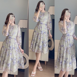 Váy hoa tầng 2 lớp