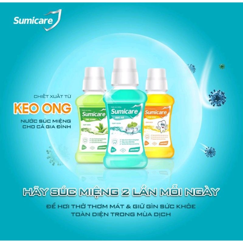 Nước súc miệng Sumicare ⚡ Tặng quà ⚡ Giúp diệt khuẩn, giảm hôi miệng, hơi thở thơm mát