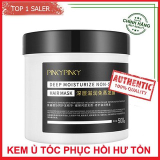 [ TOP BÁN CHẠY ] Pinkypinky ủ tóc - kem ủ tóc phục hồi hư tổn Pinkypinky ủ tóc Collagen siêu mềm mượt dạng hũ 500g