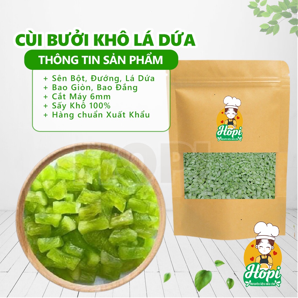 Cùi Bưởi Nấu Chè Thanh Tâm, Cùi Bưởi Lá Dứa Đã Tẩm Bột Sấy Khô Về Chỉ Việc Nấu - Cùi Bưởi Thanh Tâm