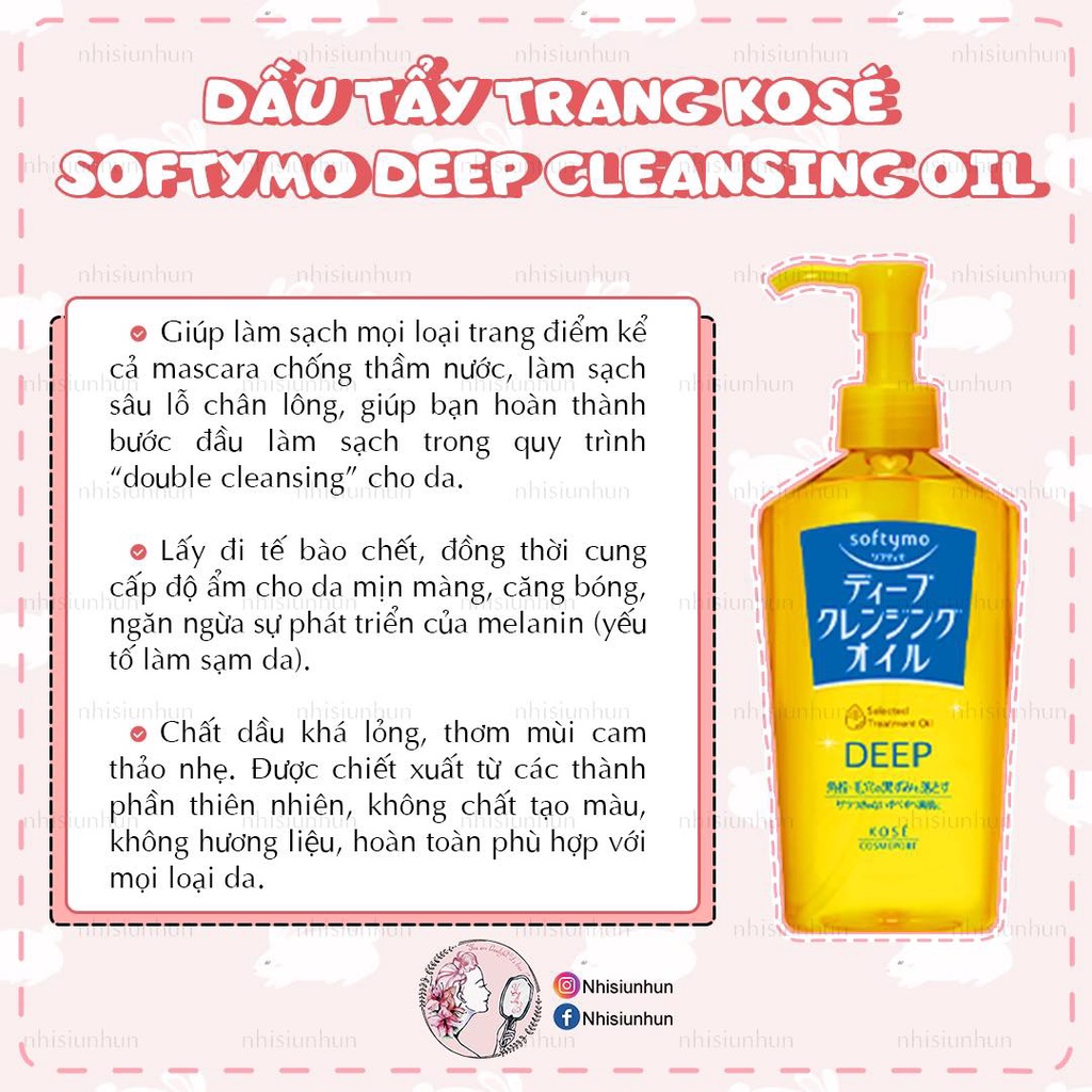 Dầu tẩy trang Kose Softymo Cleansing Oil