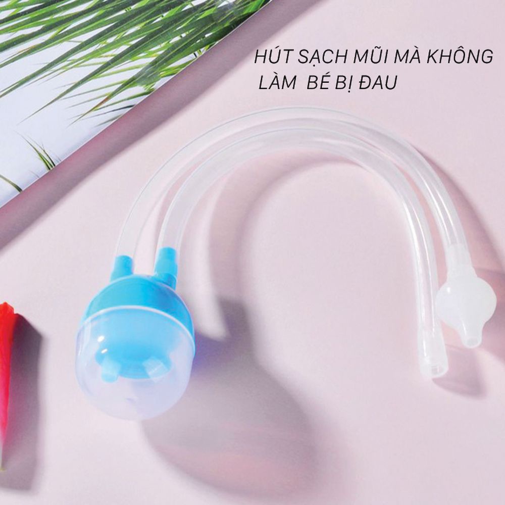 Dụng cụ hút mũi cho bé được làm từ silicon mềm mại, an toàn cho bé