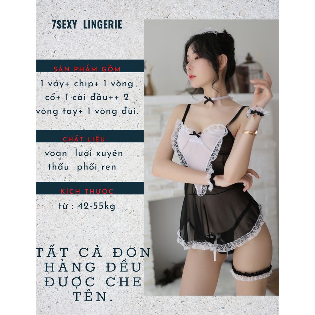 Đầm ngủ cosplay cô hầu gái gợi cảm  sexy anime 7sexy L0094