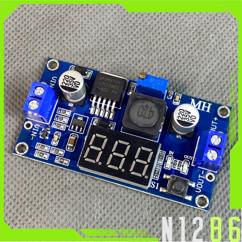 MẠCH GIẢM ÁP- CHIẾT ÁP 6V-24V 3A. 2596 DC-DC Step Down điều khiển tốc độ quạt DC