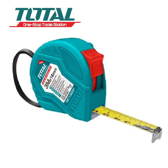 TOTAL - 3Mx16MM THƯỚC KÉO THÉP NỀN VÀNG - TMT126331