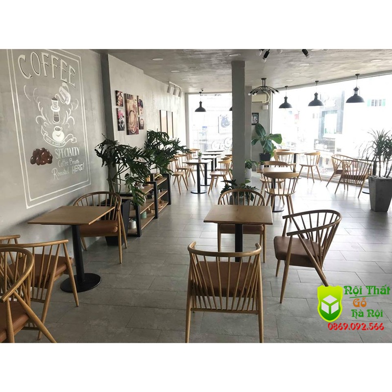 🔴 FREE SHIP 🔴Ghế GENNY 12 Nan, Ghế Cafe 12 nan Song Tiện Tròn 100% Gỗ Tự Nhiên Cao Cấp- Gỗ Hà Nội Furniture