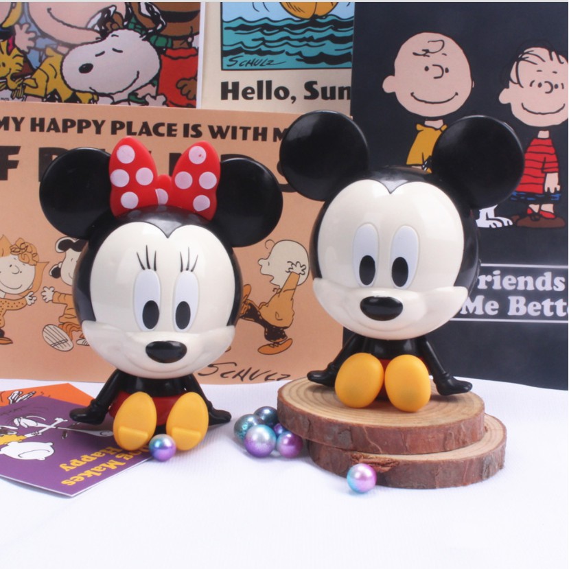 Bộ 2 chuột Mickey vịt Donal trang trí bánh kem, đồ chơi chuột Mickey vịt Donal