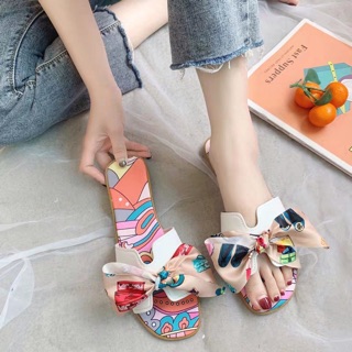 Combo 3 dép, giày đen viền đính hạt