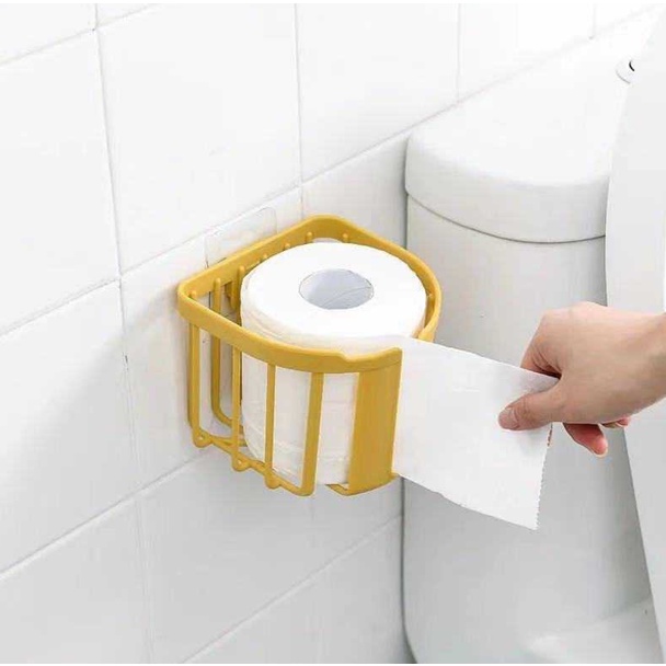 [Mã LIFEAUMAY giảm 10% tối đa 30k đơn 150k] Giỏ nhựa dán tường đựng giấy vệ sinh Giỏ đựng đồ trong phòng tắm tiện dụng