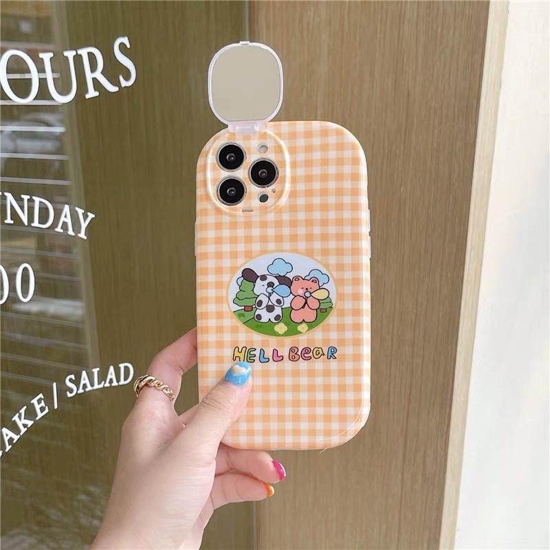 Ốp Kitty có gương thời trang 7plus 8plus x xsmax 11 11promax 12 12promax 13 13promax