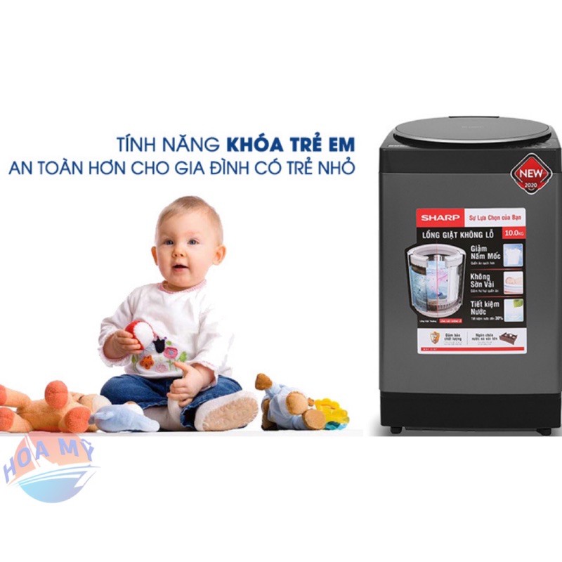 Máy giặt Sharp 10,2kg ES-W102PV-H