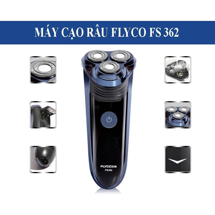 MÁY CẠO RÂU FLYCO FS 362 - Hàng chính hãng bảo hành 12 tháng pp Bởi Shop Yến 95