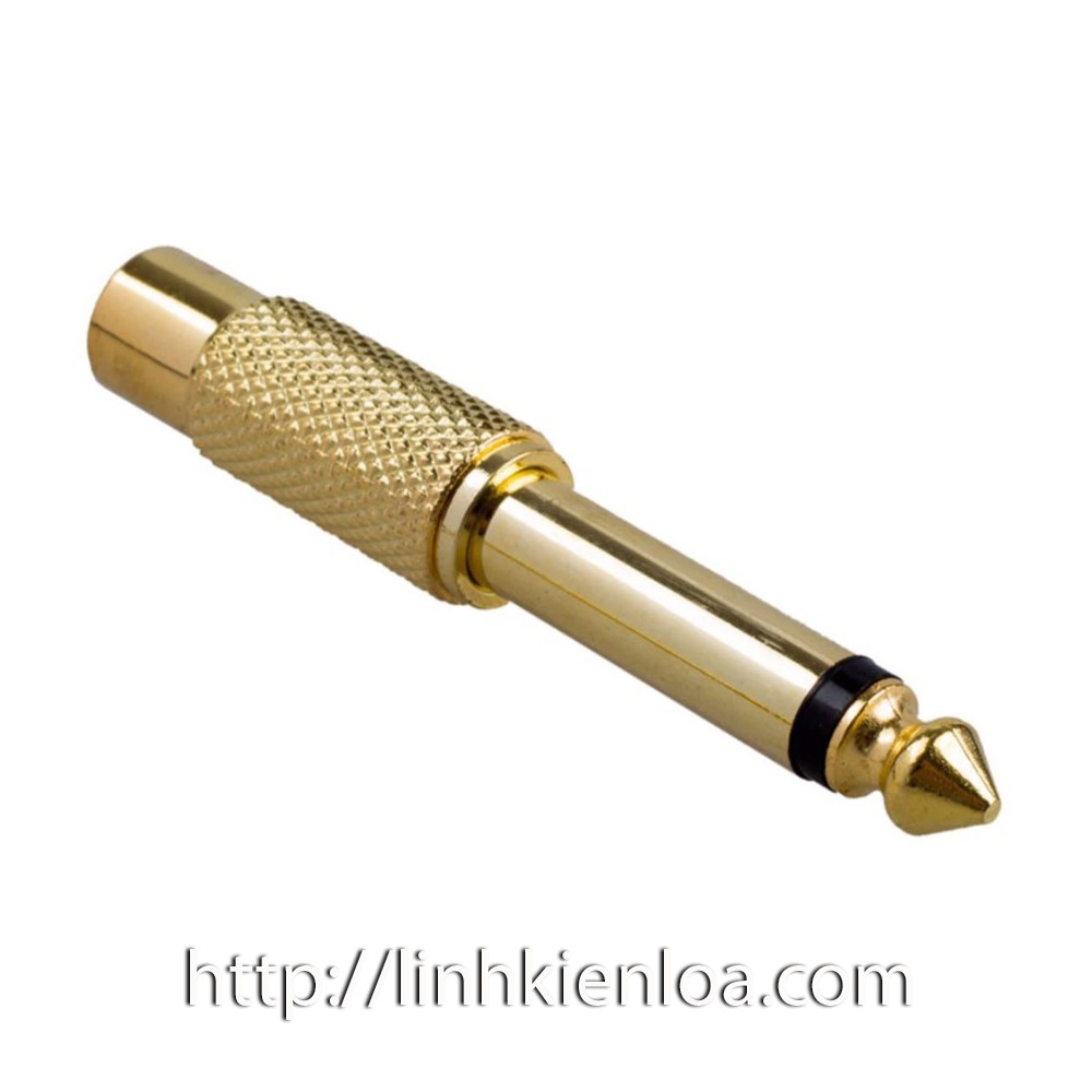 Jack chuyển 6.35mm  ra AV , Jack mạ đồng chống nhiễu