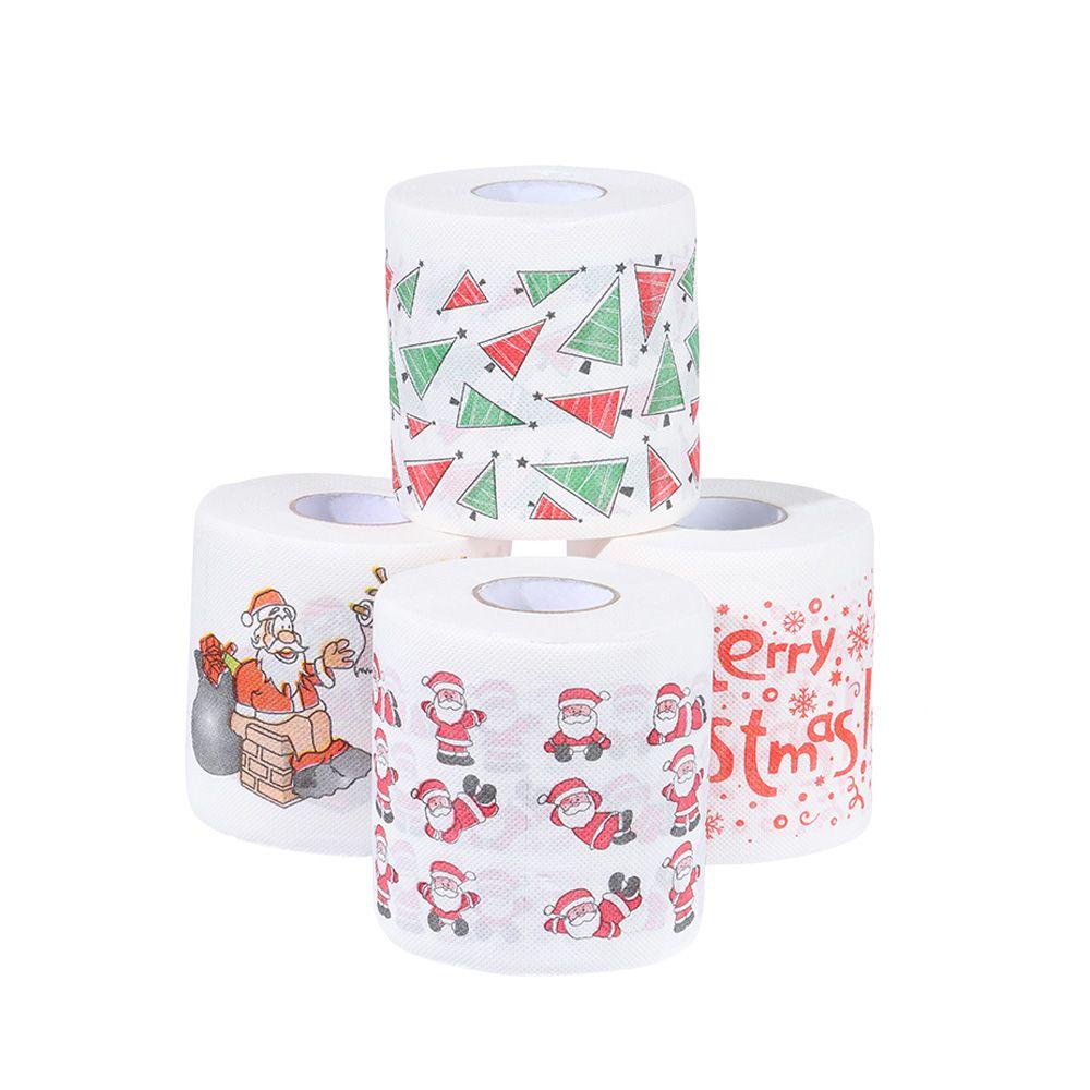 LONTIME Cuộn Giấy Vệ Sinh In Hình Ông Già Noel Trang Trí Nhà Cửa